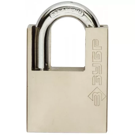 Замок навесной ЗУБР &quot;серия 223&quot; с защитой дужки, 50мм 4-37223-50 купить в Магнитогорске