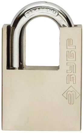 Замок навесной ЗУБР &quot;серия 223&quot; с защитой дужки, 50мм 4-37223-50 купить в Магнитогорске