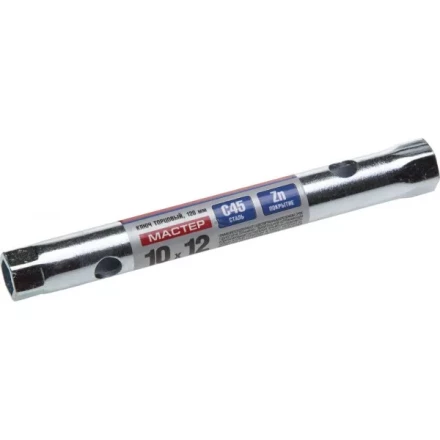 Ключ торцовый ЗУБР &quot;МАСТЕР&quot;, трубчатый двухсторонний, прямой, 10х12мм 27162-10-12 купить в Магнитогорске