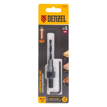 Сверло-зенкер под конфирмат, 5 мм, Denzel 704205 купить в Магнитогорске