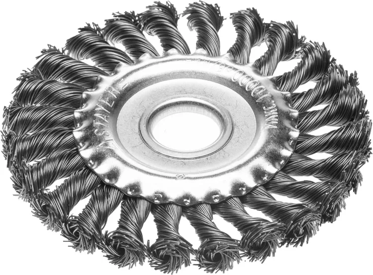 STAYER "PROFESSIONAL". Щетка дисковая для УШМ, жгутированная стальная проволока 0,5мм, 175ммх22мм 35120-175 купить в Магнитогорске