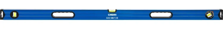 Уровень СИБИН коробчатый усиленный, утолщенный профиль, 2 фрезерованные поверхности, 3 противоударных ампулы (1 поворотная на 360 град), с ручками, 1 34609-120 купить в Магнитогорске