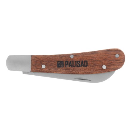 Нож садовый складной Palisad, прямое лезвие, 173 мм, деревянная рукоятка, 790038 купить в Магнитогорске