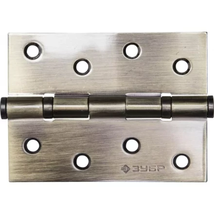 Петля универсальная ЗУБР &quot;ЭКСПЕРТ&quot;, 2 подшипника, цвет ст. латунь (AB), с крепежом, 100х75х2,5мм, 2 шт 37601-100-5 купить в Магнитогорске