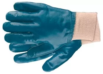 Перчатки рабочие из трикотажа с нитриловым обливом, манжет L СИБРТЕХ 67757 купить в Магнитогорске