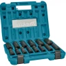 Набор ударных головок Impact Black Makita 1/2, 14 шт Makita E-16586 купить в Магнитогорске