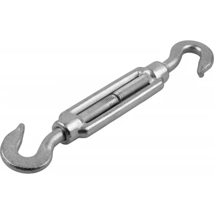 Талреп ЗУБР &quot;ПРОФЕССИОНАЛ&quot; DIN 1480, крюк-крюк, оцинкованный, кованая натяжная муфта, М12, 4 шт 4-304365-12 купить в Магнитогорске