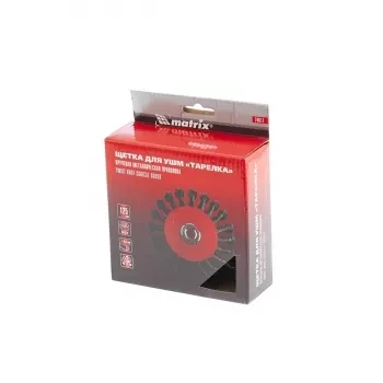 Щетка для УШМ, 125 мм, М14, &quot;тарелка&quot;, крученая проволока  0,5 мм  MATRIX 74611 купить в Магнитогорске