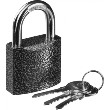 Замок STAYER &quot;STANDARD&quot; навесной, металлический корпус, закаленная дужка, 50 мм 37160-50 купить в Магнитогорске