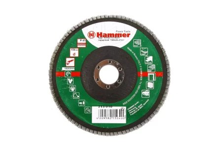 Круг Лепестковый Торцевой (КЛТ) HAMMER КЛТ 1 Ф150х22 Р40 213-010 купить в Магнитогорске