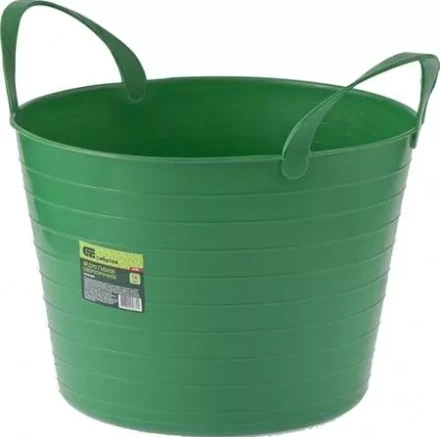 Ведро гибкое сверхпрочное 14 литров зеленое  СИБРТЕХ 67501 купить в Магнитогорске