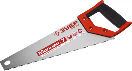 Ножовка универсальная (пила) ЗУБР МОЛНИЯ-7 350 мм, 7 TPI, закалка, рез вдоль и поперек волокон, для средних заготовок, фанеры, ДСП, МДФ 1537-35_z01 купить в Магнитогорске