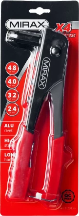 Заклепочник, MIRAX 31033, для алюминиевых заклепок d=2,4 / 3,2 / 4,0 / 4,8 мм, длина 225мм 31033_z01 купить в Магнитогорске