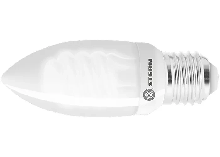 Лампа компактная люминесцентная свечка 9W 2700K E27 8000ч Stern 90962 купить в Магнитогорске
