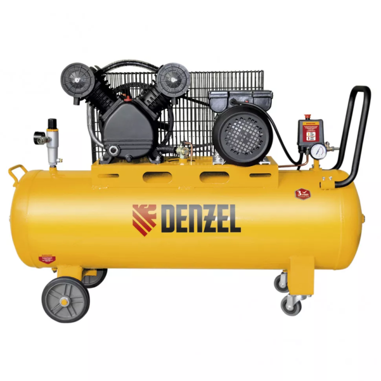 Компрессор масляный ременный Denzel DRV2200/100 58088 купить в Магнитогорске