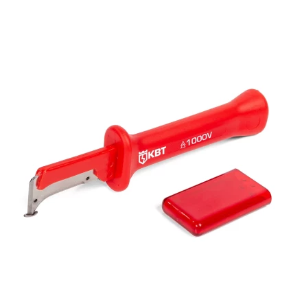 Нож монтерский диэлектрический КВТ НМИ-11 с малой «пяткой» и частично изолированным лезвием (86566) купить в Магнитогорске