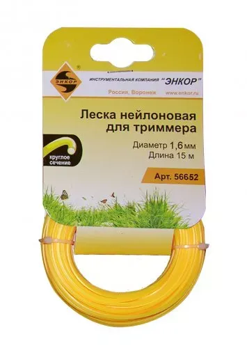 Леска нейл. для трим.,ф1,6ммх15м, круг Энкор 1/20 56652 купить в Магнитогорске