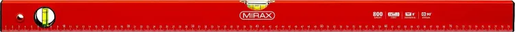 Уровень коробчатый MIRAX, 2 ампулы, крашеный, 800мм 34602-080_z02 купить в Магнитогорске