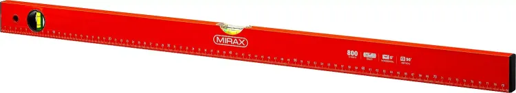 Уровень коробчатый MIRAX, 2 ампулы, крашеный, 800мм 34602-080_z02 купить в Магнитогорске