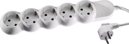 Удлинитель ЗУБР &quot;МАСТЕР&quot; электрический, ПВС сечение 1кв мм, заземл, 5 гнезд, макс мощн 3500Вт, 3м 55058-3 купить в Магнитогорске