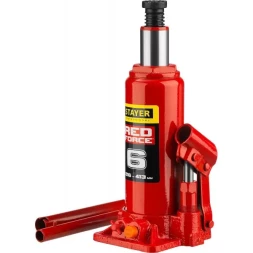 Домкрат гидравлический бутылочный "RED FORCE", 6т, 216-413 мм, STAYER 43160-6 43160-6_z01