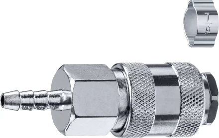 ЗУБР штуцер елочка, 6 мм - рапид муфта, переходник с обжимным хомутом, Профессионал (64917-06) купить в Магнитогорске