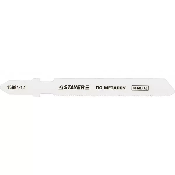 Полотна STAYER "PROFI", T118GF, для эл/лобзика, Bi-Metall, по металлу (0,5-1,5мм), EU-хвост., шаг 1,1мм, 50мм, 2шт 15994-1.1_z01 купить в Магнитогорске