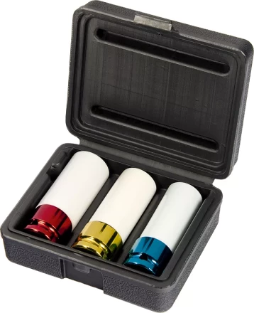 Набор ударных головок, удлиненн.,1/2&#039;&#039;, 6-ти гранн., CrMo, 3 шт. 17мм, 19мм, 21мм Gross 13513 купить в Магнитогорске