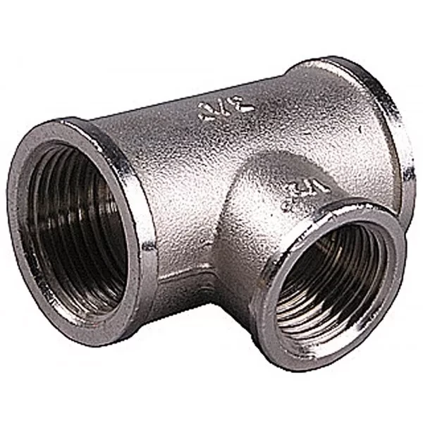 Тройник GENERAL FITTINGS переходной, никелированная латунь, г/г/г, 1"-1/2"-1" 51060-1-1/2-1 купить в Магнитогорске