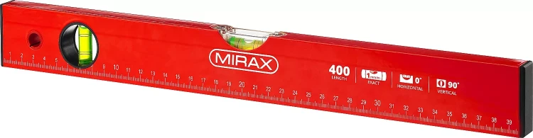 Уровень коробчатый MIRAX, 2 ампулы, крашеный, 400мм 34602-040_z02 купить в Магнитогорске