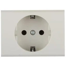 Розетка СВЕТОЗАР &quot;ЭФФЕКТ&quot; с заземлением, одинарная, без вставки и рамки, цвет бежевый, 16А/~250В SV-54400-B