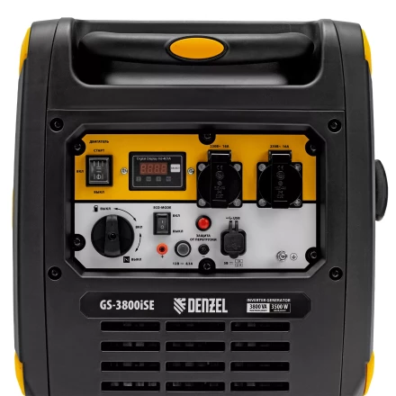 Генератор инверторный Denzel GS-3800iSE, 3,8 кВт, 230 В, закрытый корпус,электростартер купить в Магнитогорске