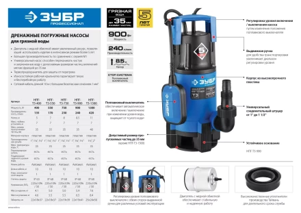 Насос дренажный НПГ-Т3-550 серия ПРОФЕССИОНАЛ купить в Магнитогорске