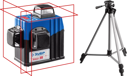 Нивелиры лазерные Крест-3D 360 3 перпендикулярные плоскости со штативом серия ПРОФЕССИОНАЛ купить в Магнитогорске