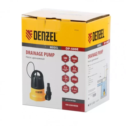 Дренажный насос Denzel DP500E 97218 купить в Магнитогорске