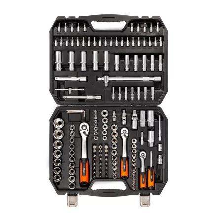 Набор автоинструмента КВТ НАИ-09/150 1/2", 1/4", 3/8", 150 предметов (92315) купить в Магнитогорске