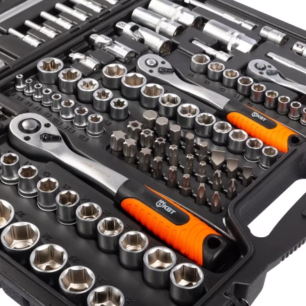 Набор автоинструмента КВТ НАИ-09/150 1/2", 1/4", 3/8", 150 предметов (92315) купить в Магнитогорске