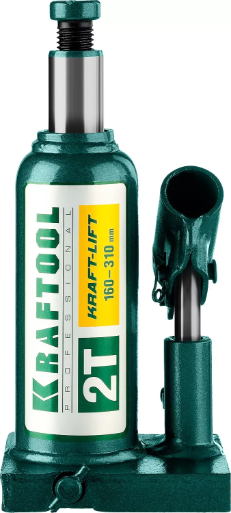 Домкрат гидравлический бутылочный "Kraft-Lift", сварной, 2т, 160-310мм, KRAFTOOL 43462-2 43462-2_z01 купить в Магнитогорске