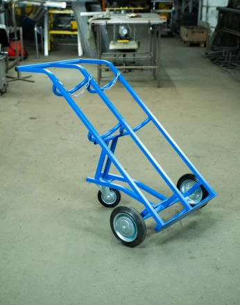 Тележка для газовых баллонов TOR ГБ-2, 2 баллона (250 литые колеса + 160 поворотное) 1012419 купить в Магнитогорске