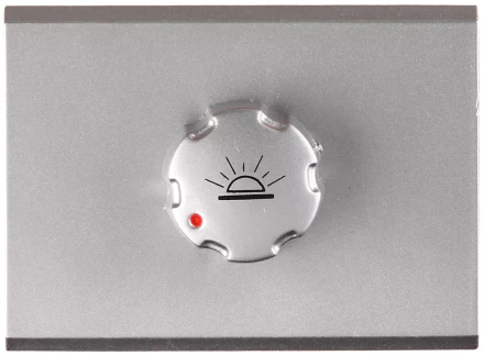 Диммер СВЕТОЗАР &quot;ЭФФЕКТ&quot; без вставки и рамки, цвет светло-серый металлик, 60-500Вт SV-54442-SM купить в Магнитогорске