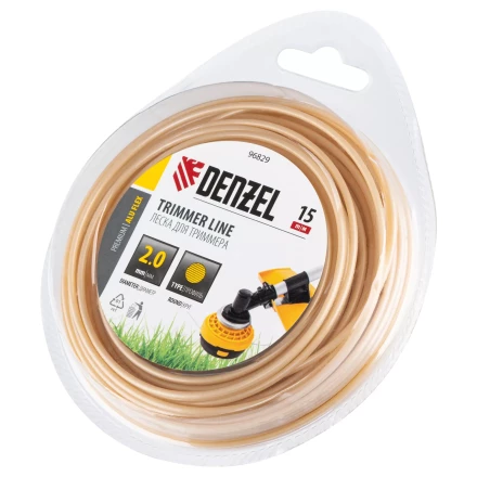 Леска для триммера армированная алюминием круглая, 2,0мм х 15м, блистер ALUFLEX Denzel 96829 купить в Магнитогорске