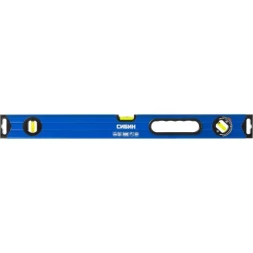 Уровень СИБИН коробчатый усиленный, утолщенный профиль, 2 фрезерованные поверхности, 3 противоударных ампулы (1 поворотная на 360 град), с ручками, 6 34609-060