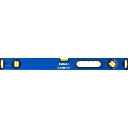 Уровень СИБИН коробчатый усиленный, утолщенный профиль, 2 фрезерованные поверхности, 3 противоударных ампулы (1 поворотная на 360 град), с ручками, 6 34609-060 купить в Магнитогорске