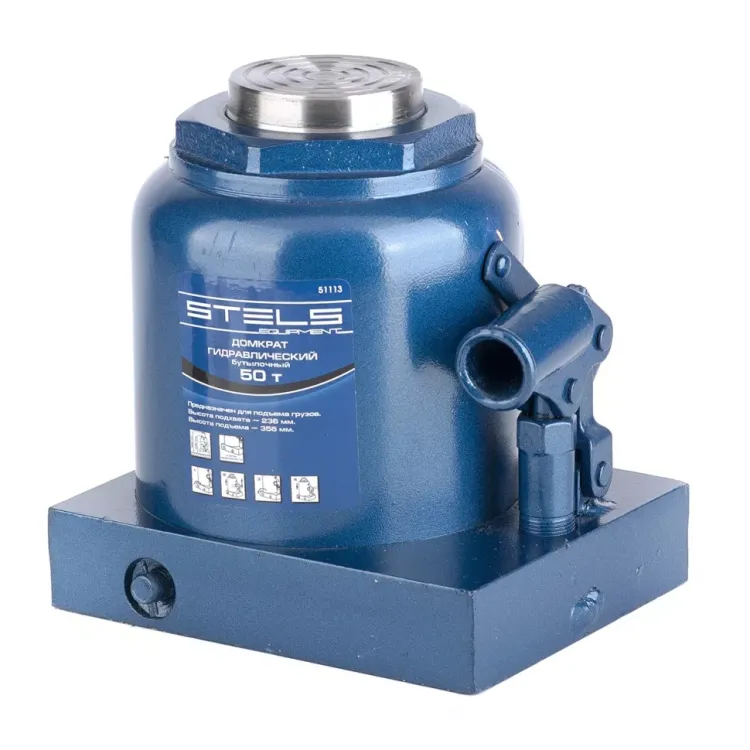 Домкрат гидравлический бутылочный 50 т h подъема 236–356 мм STELS 51113 купить в Магнитогорске