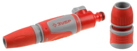 Наконечник ЗУБР &quot;МАСТЕР&quot;поливочный, регулируемый, в комплекте с соединителем с автостопом и запирающим механизмом,1/2&quot; 40322 купить в Магнитогорске