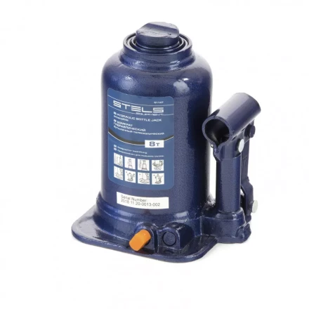 Домкрат гидравлический бутылочный телескопический 8 т подъем 170-430 мм Stels 51147 купить в Магнитогорске