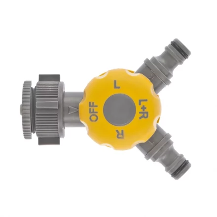 Разветвитель двухканальный с внутренней резьбой 3/4" - 1" с переключателем PALISAD LUXE 66239 купить в Магнитогорске