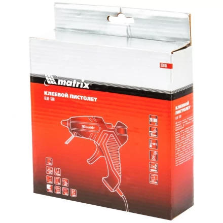 Клеевой пистолет 11 мм 100 Вт 10 г/мин Matrix 93005 купить в Магнитогорске