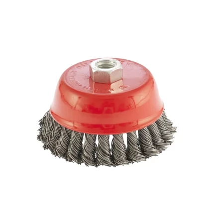 Щетка для УШМ 125 мм М14 "чашка" крученая проволока 0,35 мм MTX 74617 купить в Магнитогорске