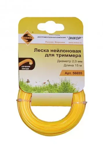 Леска нейл. для трим.,ф2,0ммх15м, звез Энкор 1/12 56655 купить в Магнитогорске